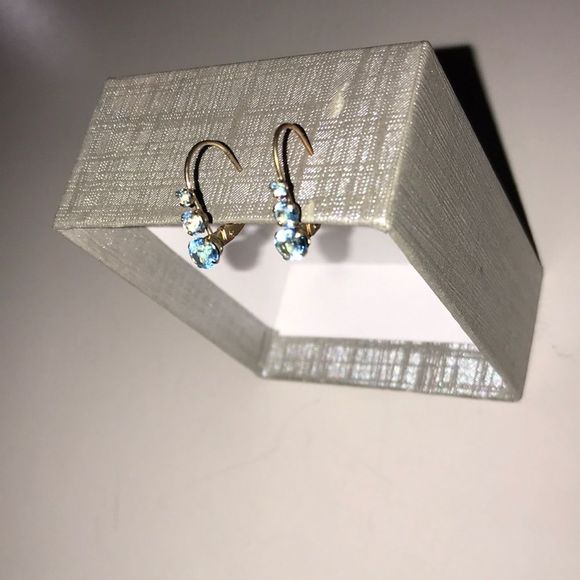 Blue Zirconia Earrings - Picture 2 of 5